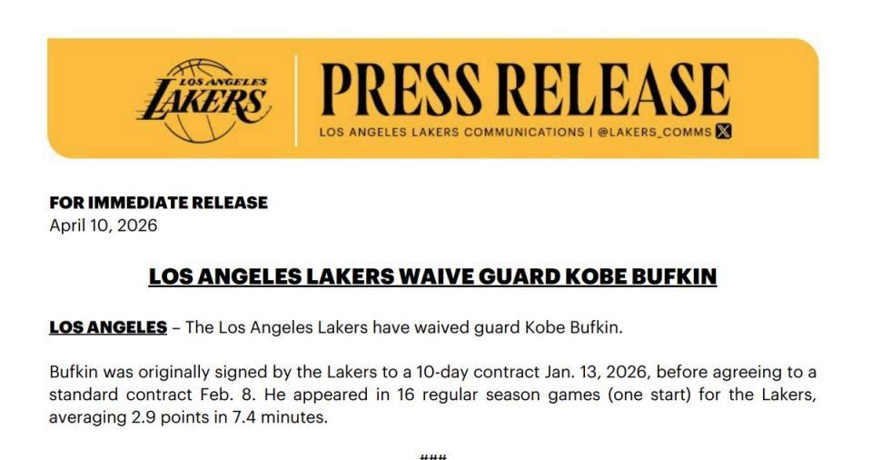  【数据复盘】从发展联盟MVP候选到NBA饮水机：巴夫金湖人生涯的效率断崖启示录 体育新闻